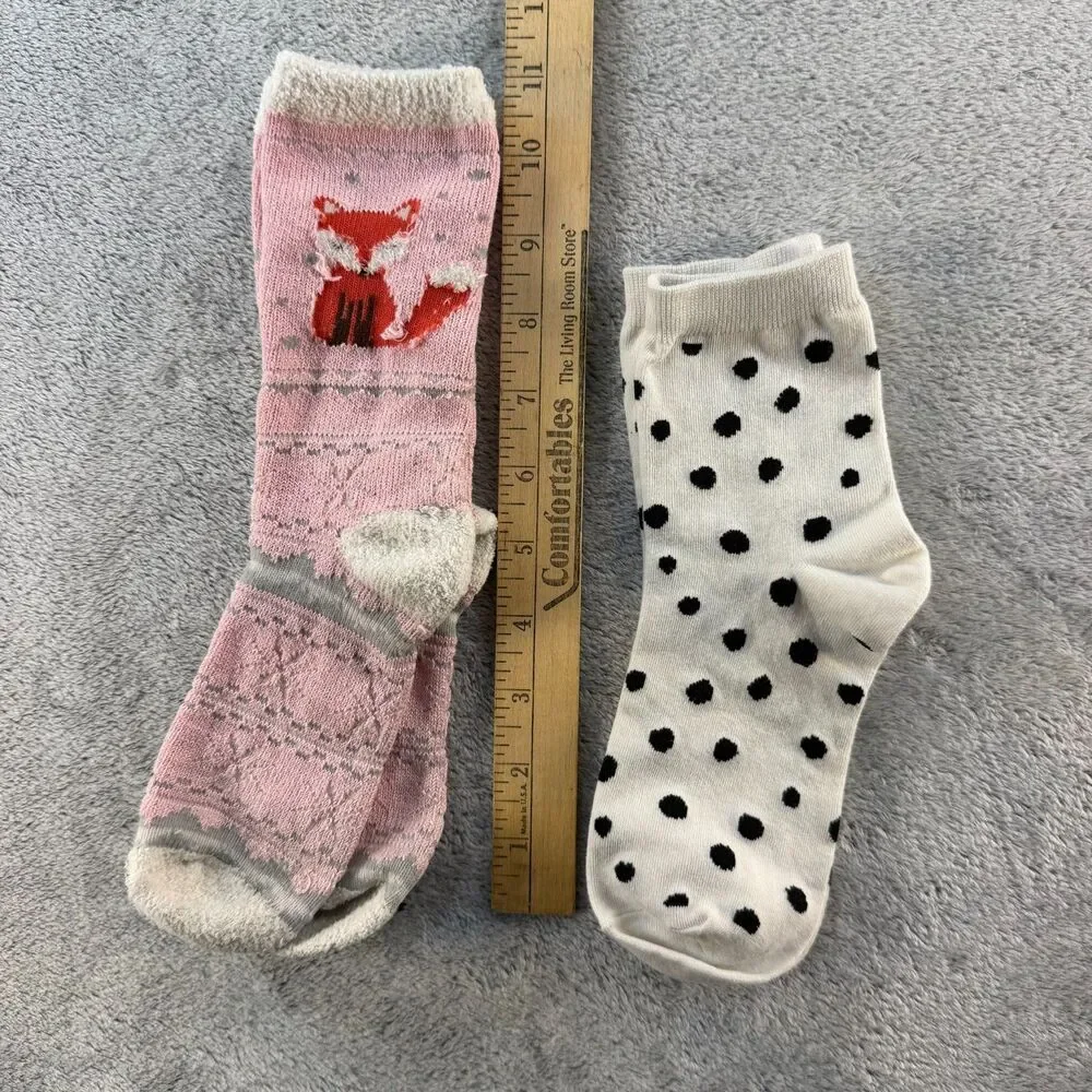 Girls Novelty Sock Lot 7 Pairs Unicorn Llama Fox Knee High Crew Cute Mixed